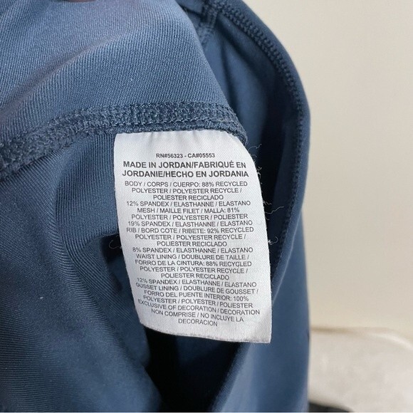 Nike Power Legend Leggings Veneer Training Capri Mesh Blue Black Size Medium - Picture 8 of 10